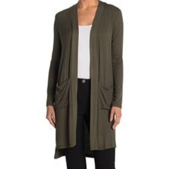 NWT Catherine MaLandrino Ribbed Longline Cardigan sweater XS - Picture 1 of 4